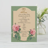 Einladung Vintager Rose zum 50. Jahrestag (Stehend Vorderseite)