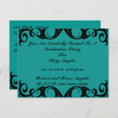 Einladung Vintager schwarzer Rahmen (Vorne/Hinten)