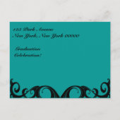 Einladung Vintager schwarzer Rahmen (Rückseite)