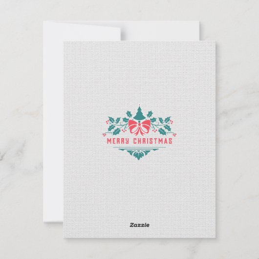 Einladung Vintager Weihnachtskarten im benutzerdef (Rückseite)