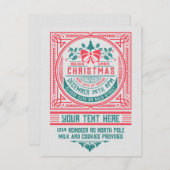 Einladung Vintager Weihnachtskarten im benutzerdef (Vorne/Hinten)