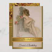 Einladung Vintages Bläschen (Vorne/Hinten)