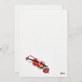 Einladung Violine mit Rose (Vorne/Hinten)