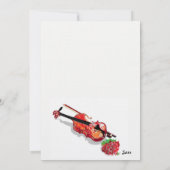 Einladung Violine mit Rose (Rückseite)