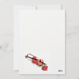 Einladung Violine mit Rose