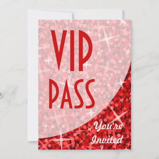 Einladung "VIP Pass" der Glitz Roten Kurve (Vorderseite)