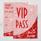 Einladung "VIP Pass" der Glitz Roten Kurve (Vorne/Hinten)