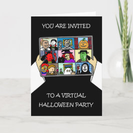Einladung virtuelles Halloween-Party