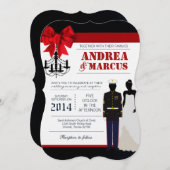 Einladung von 12x18 Marine Bride Uniform Hochzeit (Vorne/Hinten)