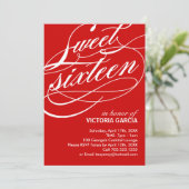 Einladung von 16 . Geburtstag (Stehend Vorderseite)