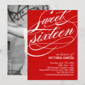 Einladung von 16 . Geburtstag (Vorne/Hinten)