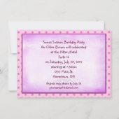 Einladung von 16 . Geburtstag (Rückseite)