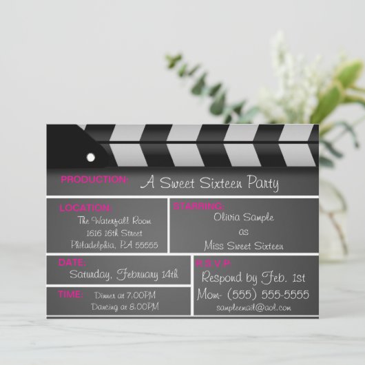 Einladung von 16 . Geburtstag (Stehend Vorderseite)
