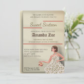 Einladung von 16 . Geburtstag (Stehend Vorderseite)