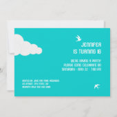 Einladung von 16 . Geburtstag Birthday Party (Rückseite)