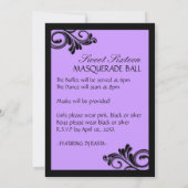 Einladung von 16 . Geburtstag Masquerade (Rückseite)
