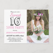 Einladung von 16 . Geburtstag Virtual Birthday Par Postkarte (Vorderseite)