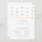 Einladung von 30 Martini Milestone Geburtstag (Vorne/Hinten)