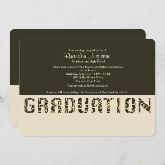 Einladung von Abschluss (Vorne/Hinten)