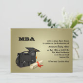 Einladung von Abschluss für den Abschluss eines Ge (Stehend Vorderseite)