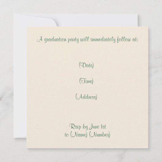 Einladung von Abschlüssen (Rückseite)