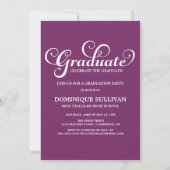 Einladung von Abschlüssen für das Whimsical Script (Rückseite)