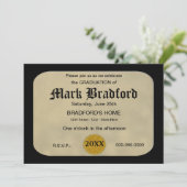 EINLADUNG VON Abschlüssen - GERAHMTE BESCHEINIGUNG (Stehend Vorderseite)