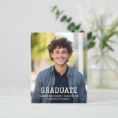 Einladung von Abschlüssen mit Foto (Stehend Vorderseite)