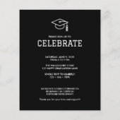 Einladung von Abschlüssen mit Foto (Rückseite)