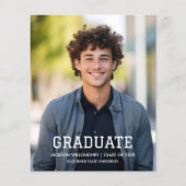 Einladung von Abschlüssen mit Foto (Vorderseite)