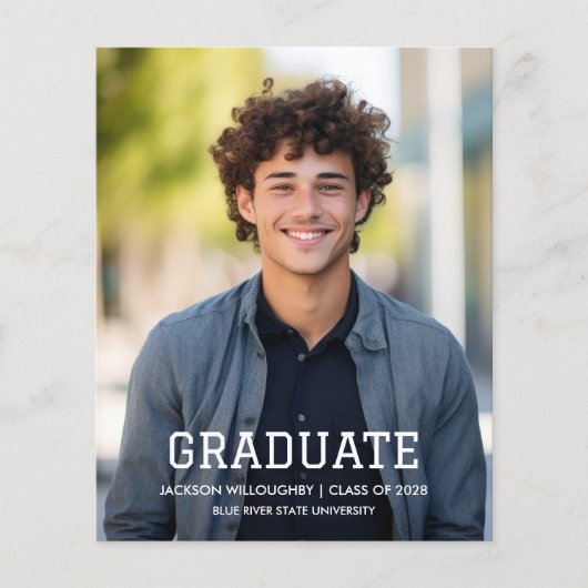 Einladung von Abschlüssen mit Foto (Vorderseite)