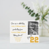 Einladung von Abschlüssen - Postkarte (keine Umsch (Stehend Vorderseite)