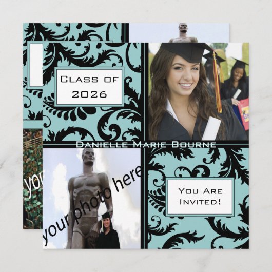 Einladung von Abschlüssen - Wechsel zu jedem Jahr (Vorne/Hinten)