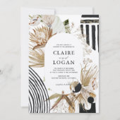 Einladung von abstrakt Boho (Vorderseite)