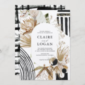 Einladung von abstrakt Boho (Vorne/Hinten)