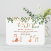 Einladung von Adorable Forest Animals (Stehend Vorderseite)