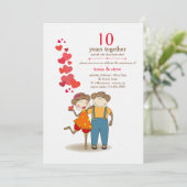 Einladung von Affen zum Jahrestag der Liebe (Stehend Vorderseite)