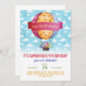 Einladung von Air Balloon zum Geburtstag (Vorne/Hinten)