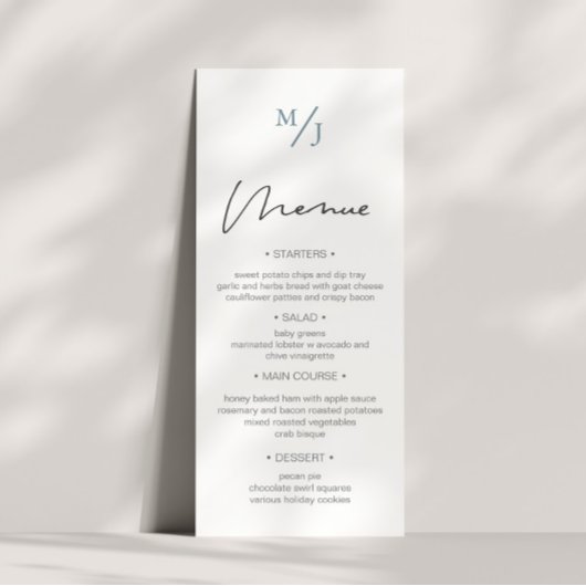 Einladung von Airy Pastel ⎥ Wedding Dinner Menu