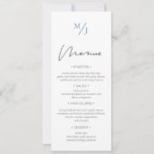 Einladung von Airy Pastel ⎥ Wedding Dinner Menu (Vorderseite)