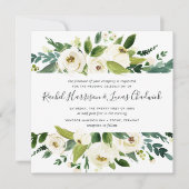 Einladung von Alabaster Floral Wedding | Platz (Vorderseite)