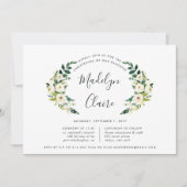 Einladung von Alabaster Laurel Christening oder Ta (Vorderseite)