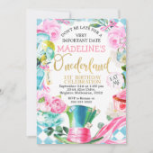Einladung von Alice in Onederland zum 1. Geburtsta (Vorderseite)
