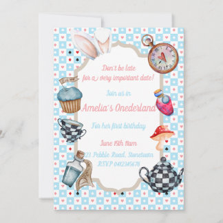 Einladung von Alice in Onederland zum ersten Gebur