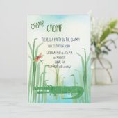 Einladung von Alligator Birthday (Stehend Vorderseite)