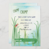 Einladung von Alligator Birthday (Vorne/Hinten)