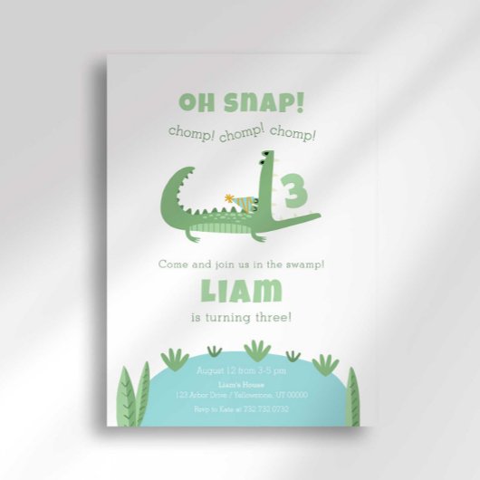 Einladung von Alligator Birthday
