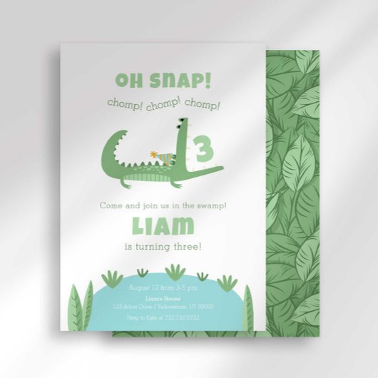 Einladung von Alligator Birthday