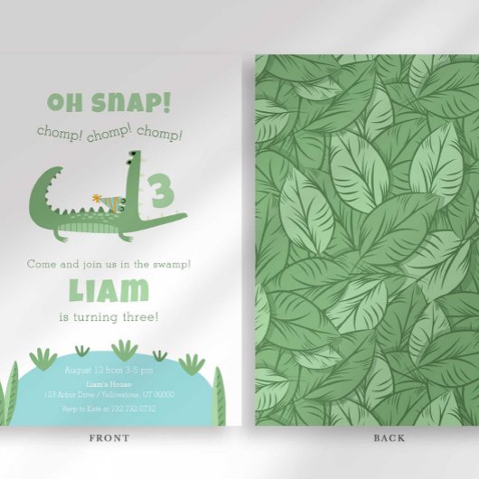 Einladung von Alligator Birthday