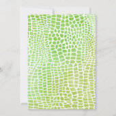 Einladung von Alligatoren oder Krokodilen zum Gebu (Rückseite)